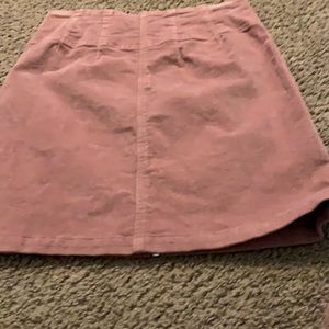 Pink corduroy skirt